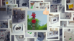 پیچ و بشکه، گیربکس برای دو پیچ اکسترودر.